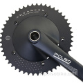 GUAN BICYCLE 165/170 mm Black Silver Aneodized Corankset